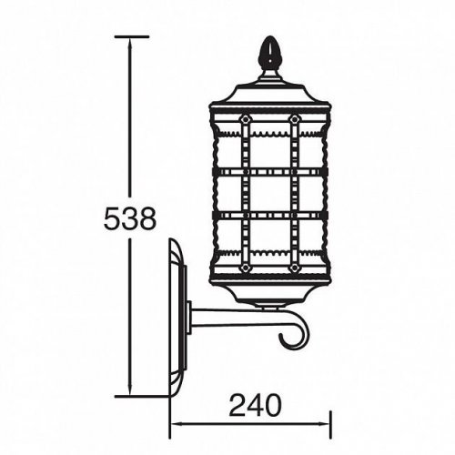 Настенный фонарь уличный Oasis Light 81201 Gb
