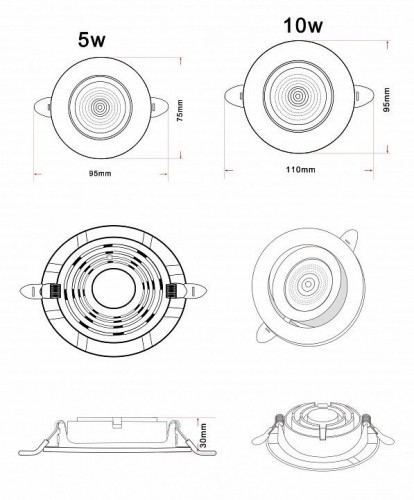 Точечный светильник Zortes Raiz ZRS.57795.10