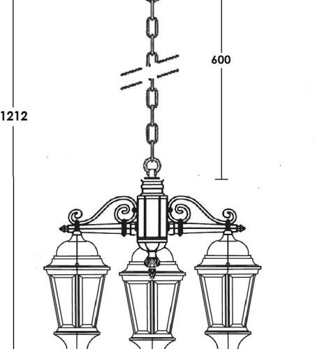 Уличный светильник подвесной Oasis Light ASTORIA 2 91470L/3 cover Gw