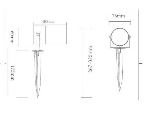 Ландшафтный светильник Maytoni Scope O025FL-01B