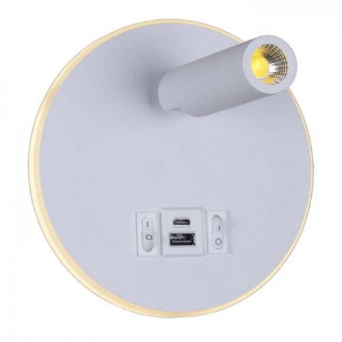 Настенный светодиодный светильник Reluce 86203-9.2-001KT LED12W+USB WT Настенный светодиодный светильник Reluce 86203-9.2-001KT LED12W+USB WT