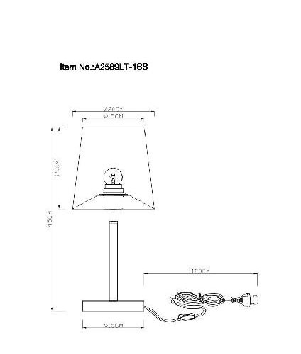 Настольная лампа Arte Lamp Rodos A2589LT-1SS