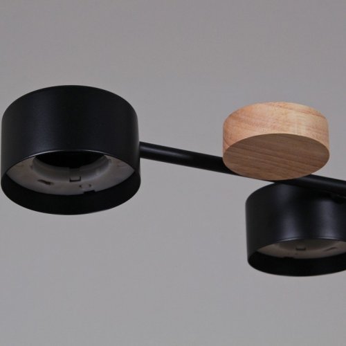 Потолочная люстра Reluce 03758-0.3-10 BK+WOOD GX53