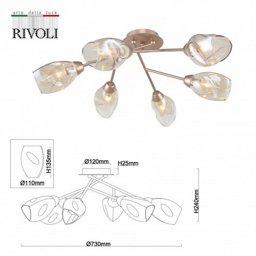 Потолочная люстра Rivoli Carrie 3124-306 Б0055454