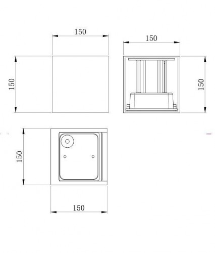 Уличный настенный светодиодный светильник Maytoni Fulton O572WL-L20B3K