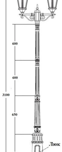 Наземный фонарь Oasis_Light ASTORIA 2 91410A/E7 Gb