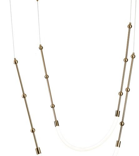 Подвесной светодиодный светильник Indigo Corda 14010/2P Brass V000063L