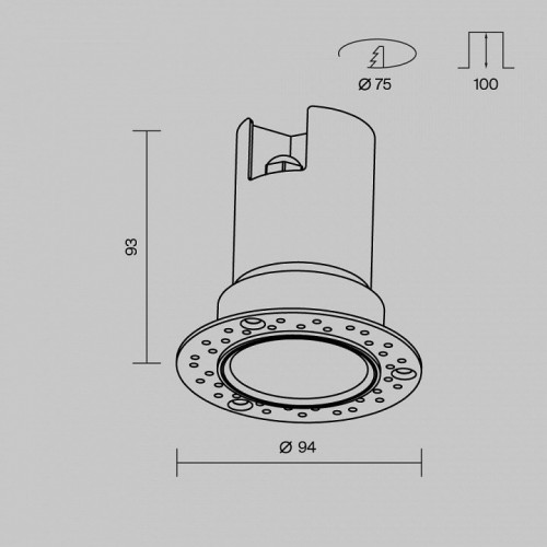 Встраиваемый светильник уличный Maytoni Grit O501DL-L10W3K