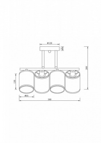 Потолочная люстра Course FR5136PL-04CH Потолочная люстра Course FR5136PL-04CH