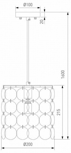 Подвесной светильник Eurosvet Sandra 60185/1 хром/перламутр