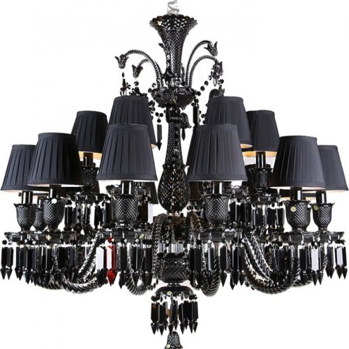 Подвесная люстра DeLight Collection Baccarat style ZZ86303BK-12+6 Подвесная люстра DeLight Collection Baccarat style ZZ86303BK-12+6