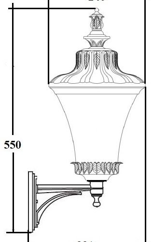 Настенный фонарь уличный Oasis Light ELBA 86401/01 Bl Настенный фонарь уличный Oasis Light ELBA 86401/01 Bl