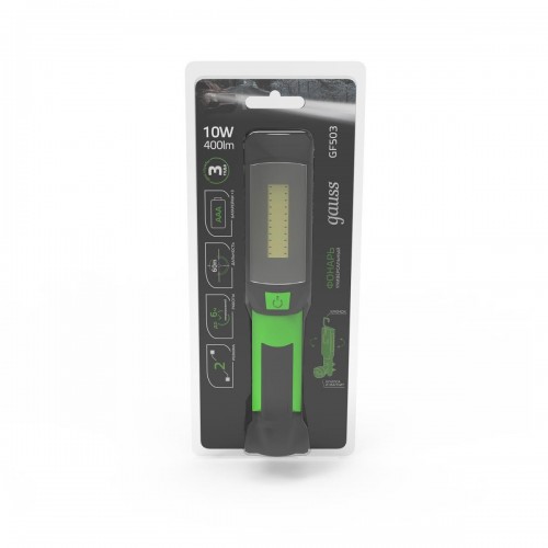 Рабочий светодиодный фонарь Gauss от батареек 220х46 400 лм GF503