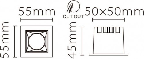 Встраиваемый светильник Fiberli XL003 12130301