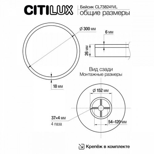 Настенно-потолочный светильник Basic Line CL738241VL