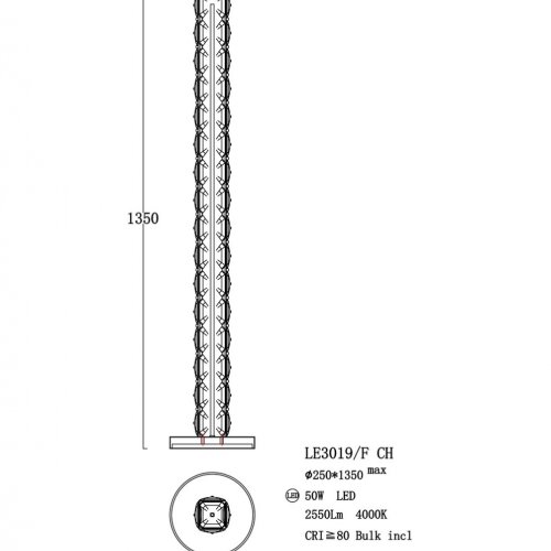 Торшер MontBlanc LE3019/1F CH