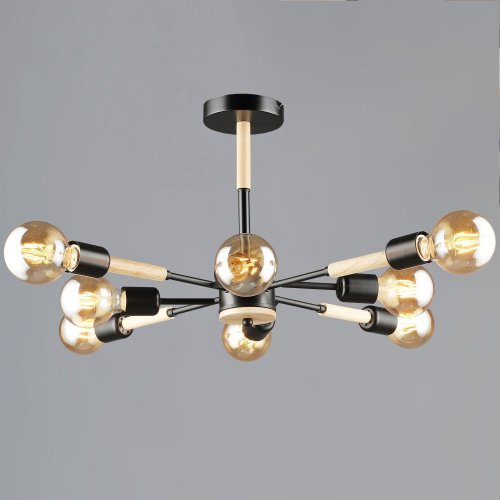 Люстра Reluce 99960-0.3-08 BK+WOOD