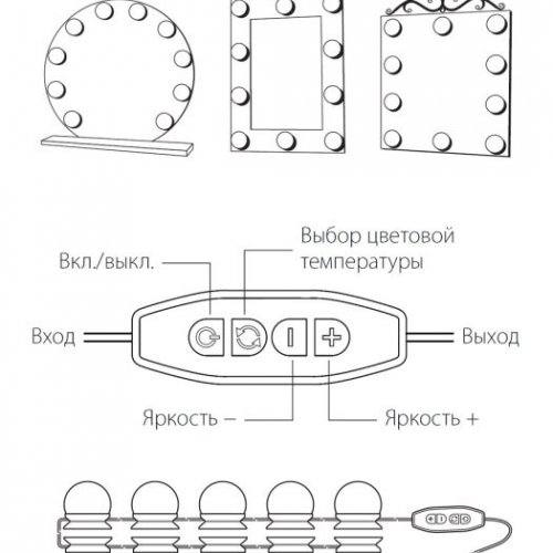 Подсветка для зеркал Uniel Backstage белый (UL-00006857) ULM-F50-8W/SW/10/DIM IP20 White Подсветка для зеркал Uniel Backstage белый (UL-00006857) ULM-F50-8W/SW/10/DIM IP20 White