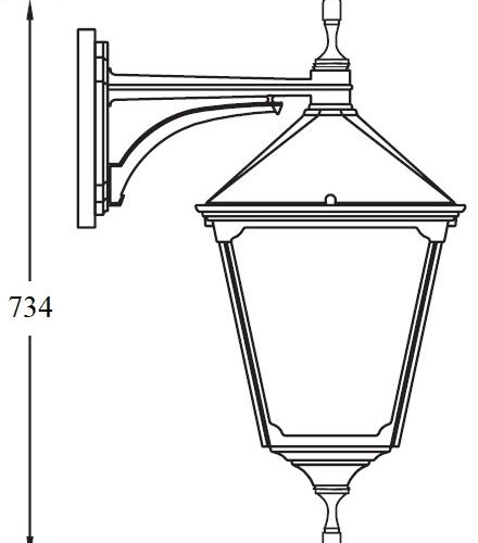 Настенный фонарь Oasis Light уличный QUADRO XL 79902XL Bl
