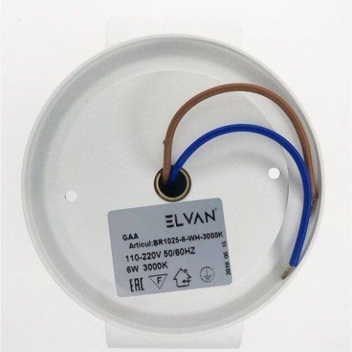 Настенный светодиодный светильник Elvan GW-1025-6W-WW-Wh