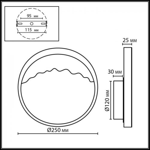 Настенный светильник Odeon Light Valley 6625/9WL