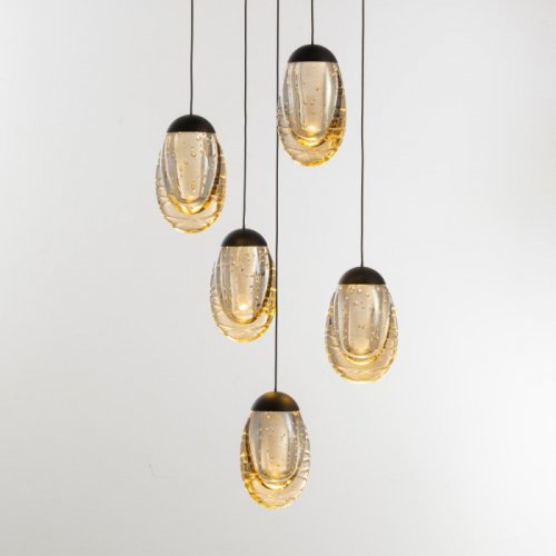 Подвесной светильник MD25090022 MD25090022-5A matt black/champagne Подвесной светильник MD25090022 MD25090022-5A matt black/champagne