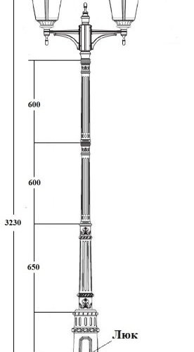 Наземный фонарь Oasis_Light MUNICH 2М 79760MA/E7 Bl