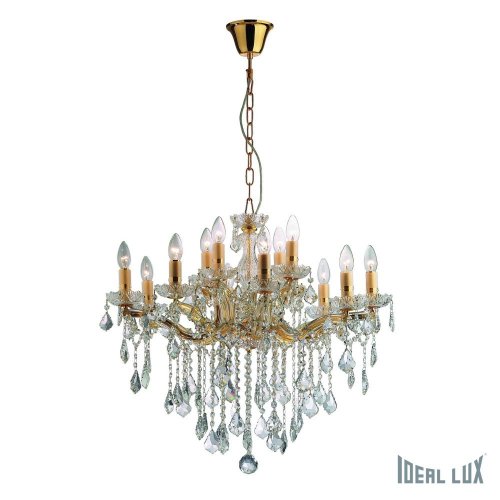 Подвесная люстра Ideal Lux Florian SP12 Oro Подвесная люстра Ideal Lux Florian SP12 Oro