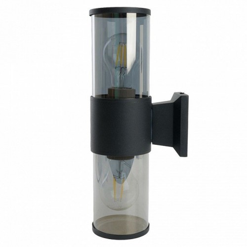 Светильник садово-парковый Feron DH1302, на стену вверх/вниз,  E27 230V, черный 51331