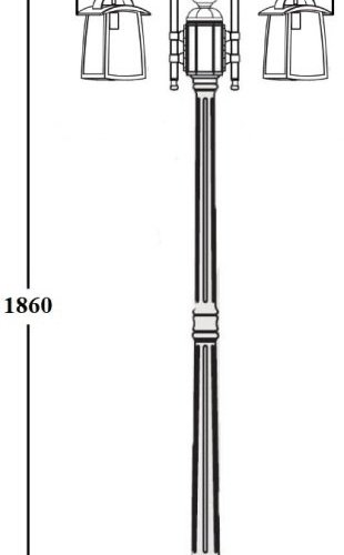 Наземный фонарь Oasis Light FRANKFURT I 27368ACl 10 Bl