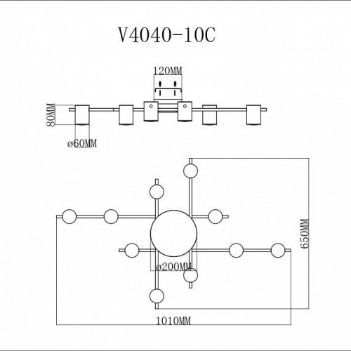 Потолочная люстра Moderli Dellay V4040-10C