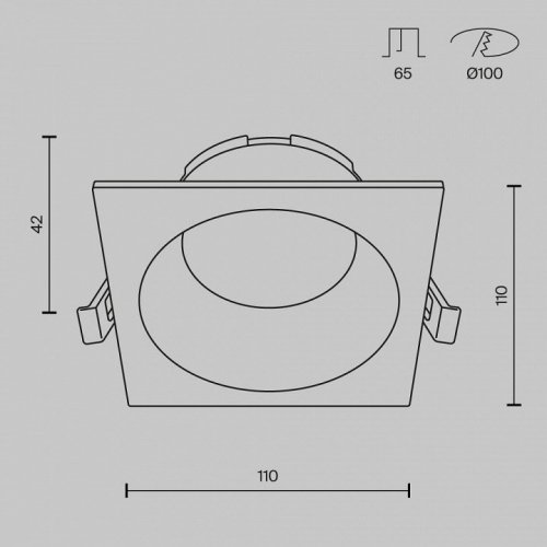 Встраиваемый светильник Maytoni Technical Share DL126-GX53-SQ-B Встраиваемый светильник Maytoni Technical Share DL126-GX53-SQ-B