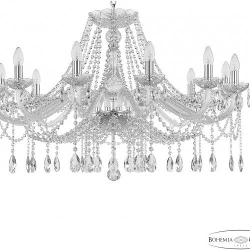 Подвесная люстра Bohemia Ivele Crystal 107 107/12/360 Ni Подвесная люстра Bohemia Ivele Crystal 107 107/12/360 Ni