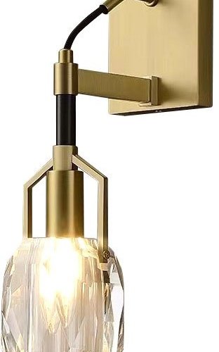 Бра DeLight Collection Wall lamp 8960-1W brass/clear