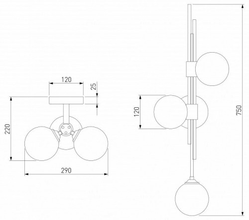 Бра Eurosvet Volver 50383/3 латунь