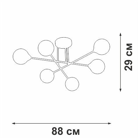 Потолочная люстра Vitaluce V3931-1/6PL Потолочная люстра Vitaluce V3931-1/6PL