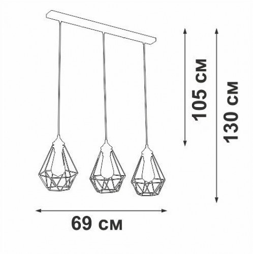 Потолочная люстра Vitaluce V2803-1/3S