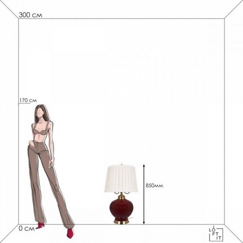 Интерьерная настольная лампа Ruby 10267T/L