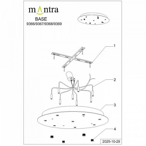 Подвесная люстра Mantra Arrecife 9368+9229 (8L)