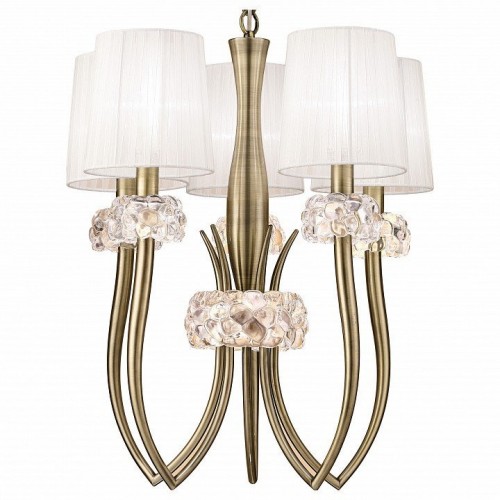 Подвесная люстра Mantra Loewe Antique Brass 4732 Подвесная люстра Mantra Loewe Antique Brass 4732