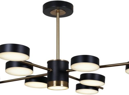 Потолочная светодиодная люстра Reluce 06369-0.3-08 COP+BK Потолочная светодиодная люстра Reluce 06369-0.3-08 COP+BK