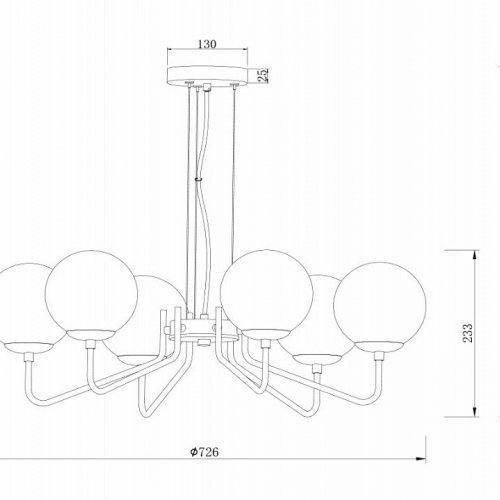 Подвесная люстра Freya Moricio FR5140PL-06GB Подвесная люстра Freya Moricio FR5140PL-06GB