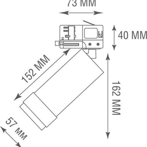 Трековый светильник Rollo Zoom DL18895R15W1Z Brass Track