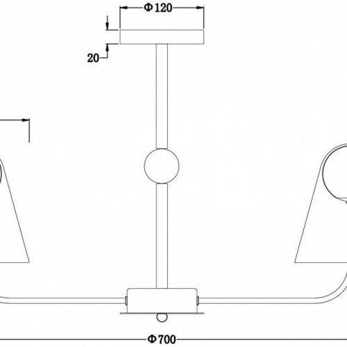 Потолочная люстра Doublety FR5382PL-05BS