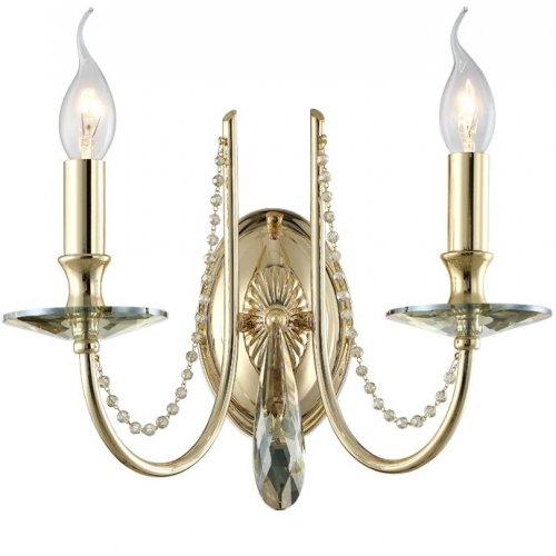 Бра Crystal Lux Victoria AP2 Gold/Amber