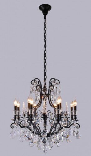 Подвесная люстра Crystal Lux Magnifico MAGNIFICO SP13 BLACK/TRANSPARENT