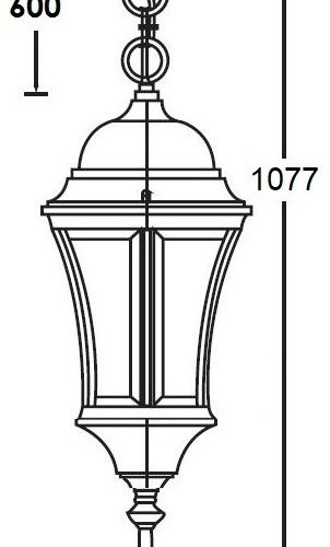 Уличный светильник подвесной Oasis Light ASTORIA 1 L 91305L cover Bl