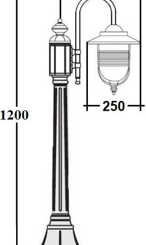 Наземный фонарь Oasis Light TITAN 84707 10 PartA Bl