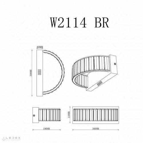 Настенный светильник iLedex Woodstock W2114 BR