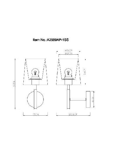 Бра Arte Lamp Rodos A2589AP-1SS